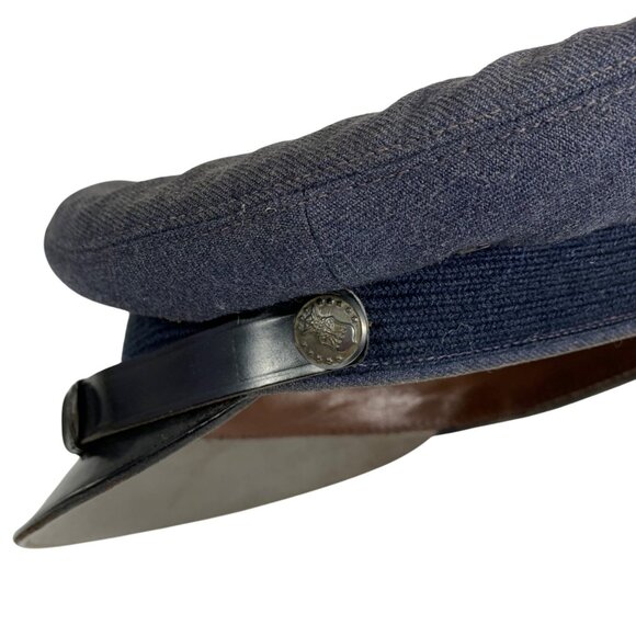 Vintage 1960s Flight Ace Air Force Uniform Service Hat Blue Officer Vietnam Era - Picture 9 of 12